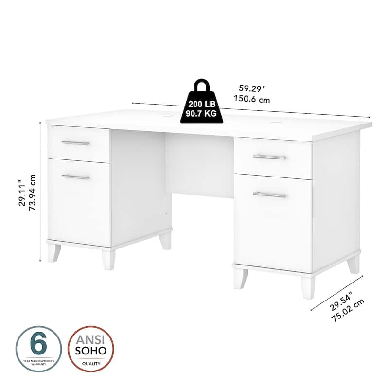 Bush Furniture Somerset 60W Office Desk in Ash Gray On Sale Bed