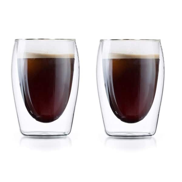 Medelco Cafe Brew Collection 3 Ounce Double Wall Glasses Set Of 2