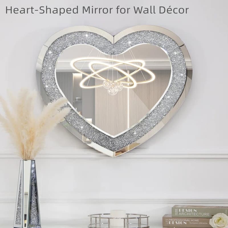 Crystal Wall Mirror Crushed Diamond Accent Mirror