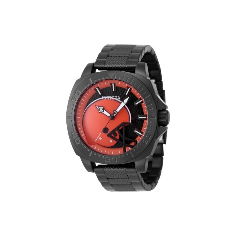 Invicta Men's 47886 NFL Cleveland Browns Quartz 3 Hand Black, Red Dial Watch - Multi