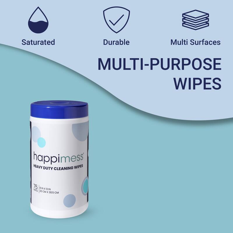 happimess, All Purpose Multi Surface Heavy Duty Cleaning Wipes Bleach Free