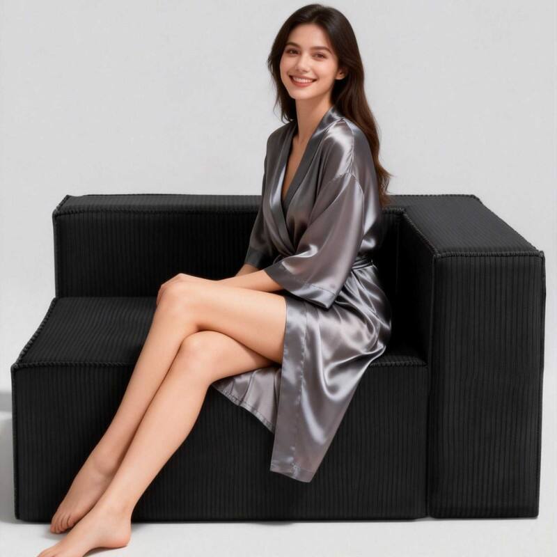 Luxe Right Armrest Corduroy Compression Sofa