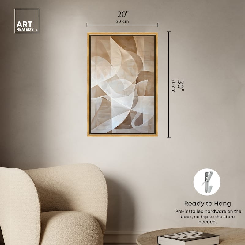 Art Remedy Scattered Thoughts Framed Abstract Shapes 1 Piece Canvas Wall Art