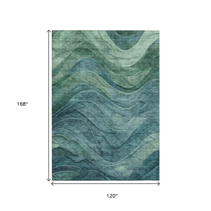 HomeRoots Abstract Transitional Rectangle Outdoor Rug