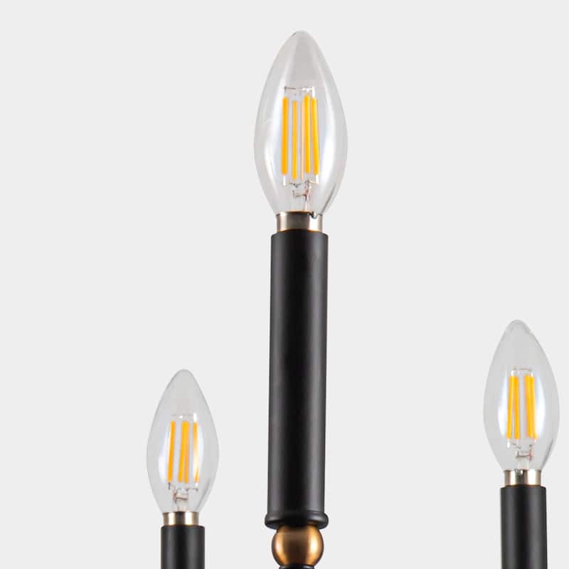 Black Chandelier Light Fixture Farmhouse Candle Chandelier Candlestick Chandelier Traditional Chandelier - 8-Light