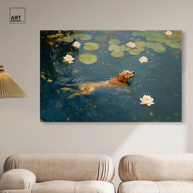 Pond Pup I Canvas by Art Remedy, Gallery Wrapped