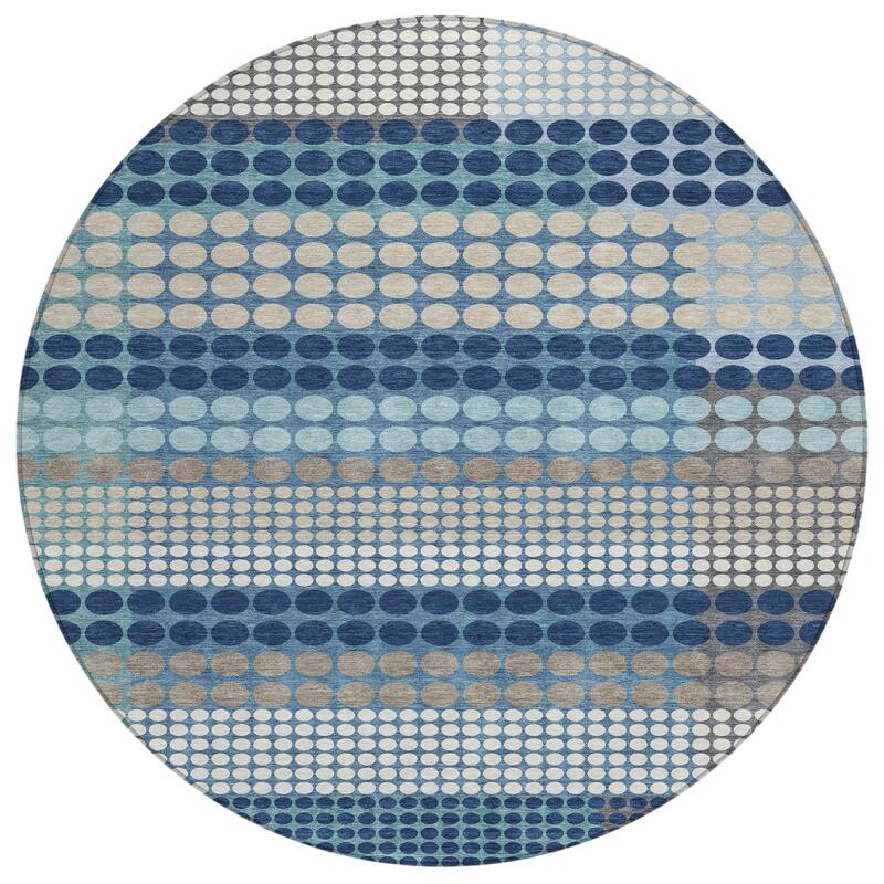 Machine Washable Indoor/ Outdoor Casual Dotty Chantille Rug