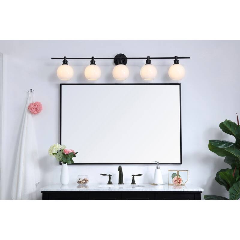 Camille 5-Light Frosted Glass Wall Sconce