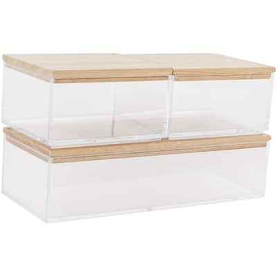 Flash Furniture BE-PB3316-WD-3-MS Brody 2" Tall Stacking Clear Office