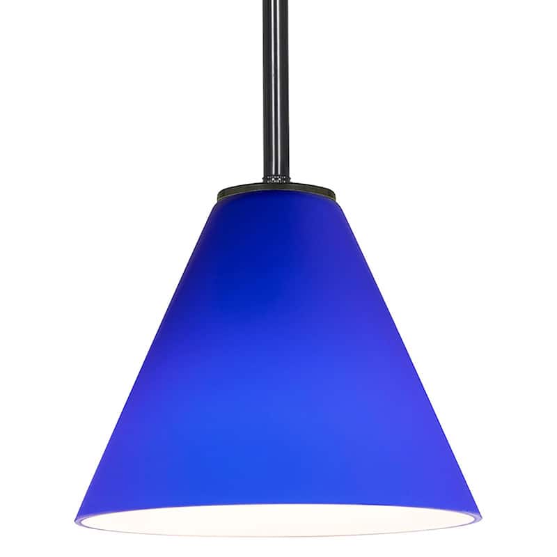 Access Lighting Martini 1 Light LED Pendant - 7" Wide with Cobalt - Oil Rubbed Bronze