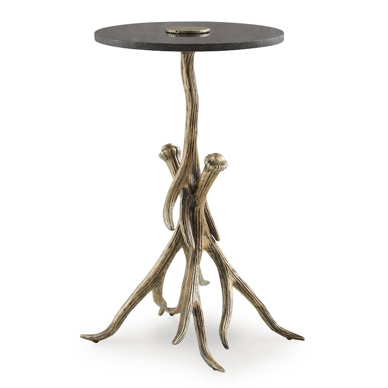 Signature Design by Ashley Lemkins Black/Gold Accent Table - 14"W x 14"D x 24"H