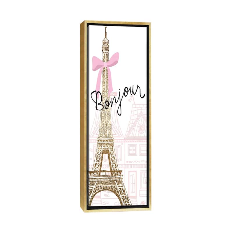 iCanvas "Paris Streets I" by Kimberly Allen Framed Canvas Print - 36x12 - Gold