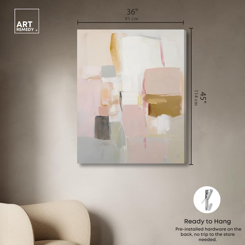 Apricot Cream I Canvas by Art Remedy, Gallery Wrapped