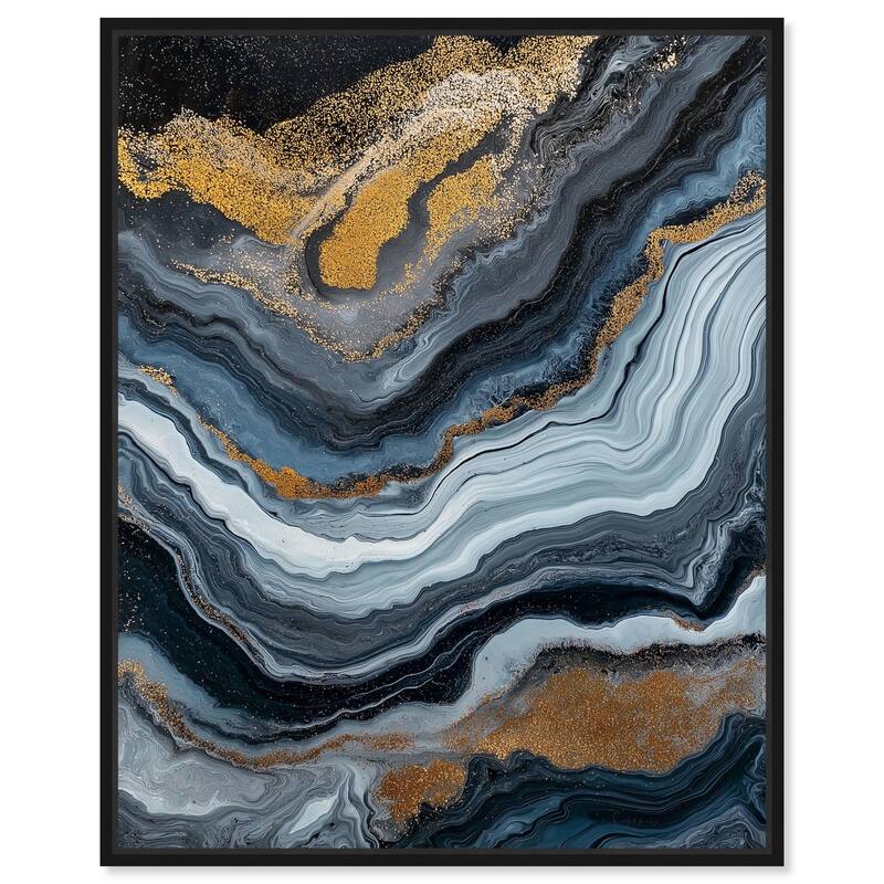 Acrylic Flow II Canvas by Art Remedy - Black - 30" x 36"