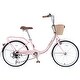 preview thumbnail 12 of 15, 7 Speed City Bike Girls Bicycle Child Bicycles Leisure Bike w/ Basket Pink - Teens