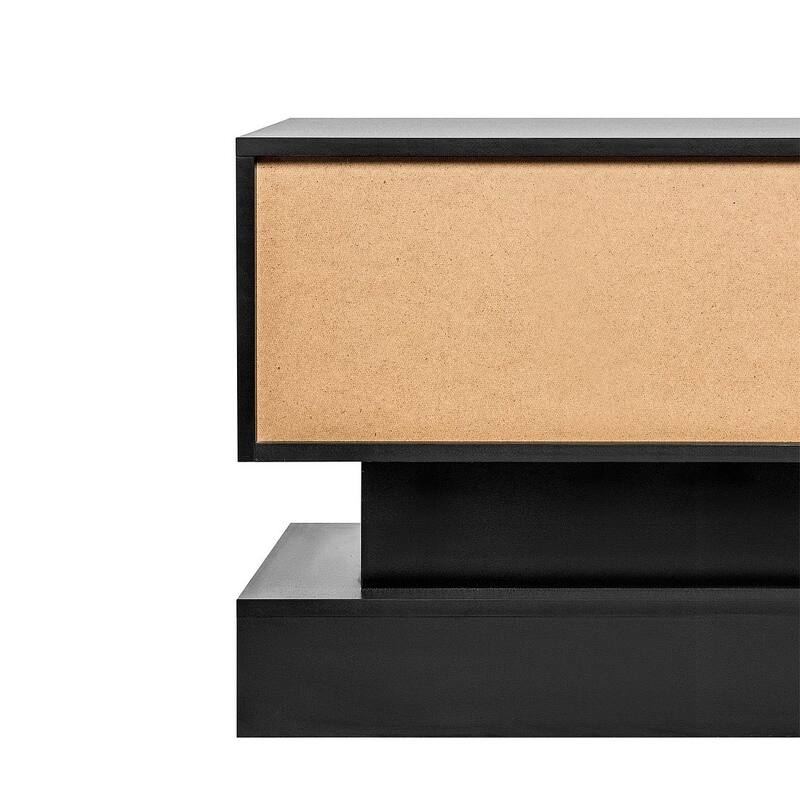 Modern TV Stand with LED Lights and High Gloss Front
