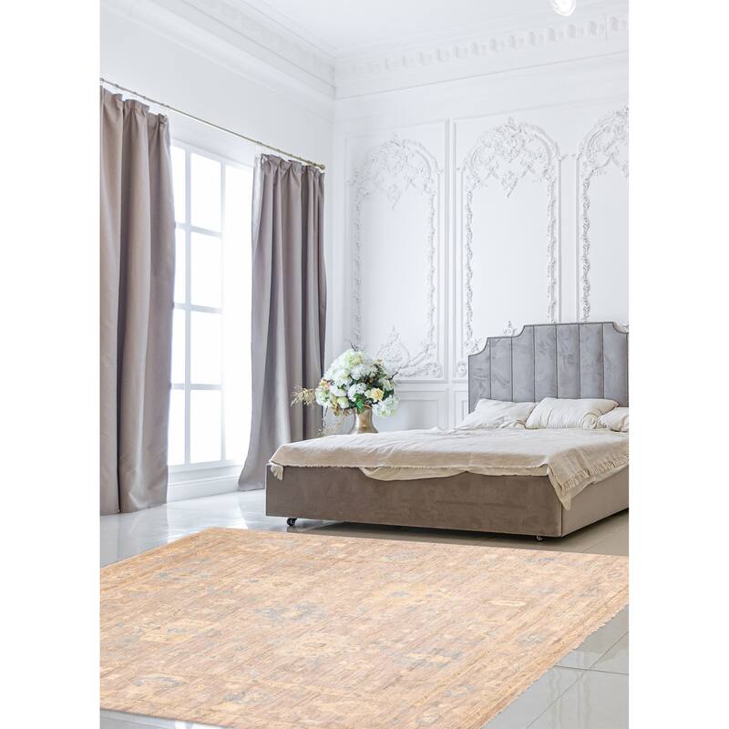 ECARPETGALLERY Hand-knotted Jules Serapi Grey Wool Rug - 9'9 x 13'8