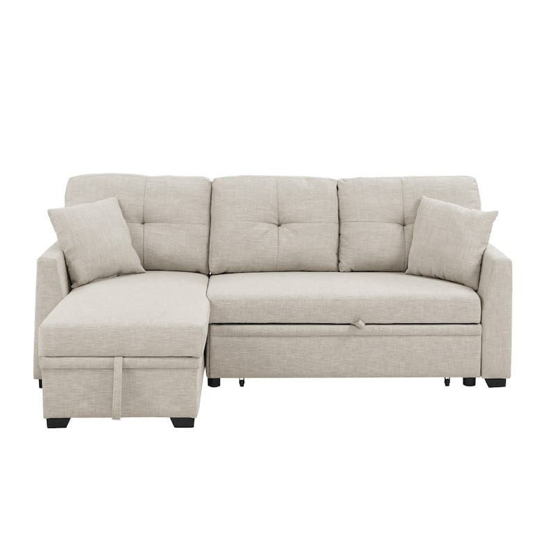 83" Modern Wide Pull-Out Modular Sofa Bed for Living Space