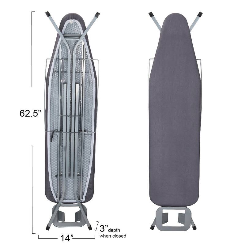 Household Essentials Ironing Board with Mesh Steel Top - 54.0"L x 14.0"W x 41.0"H