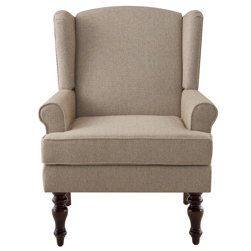 Accent Arm Chair with Turned Legs and Round Arms
