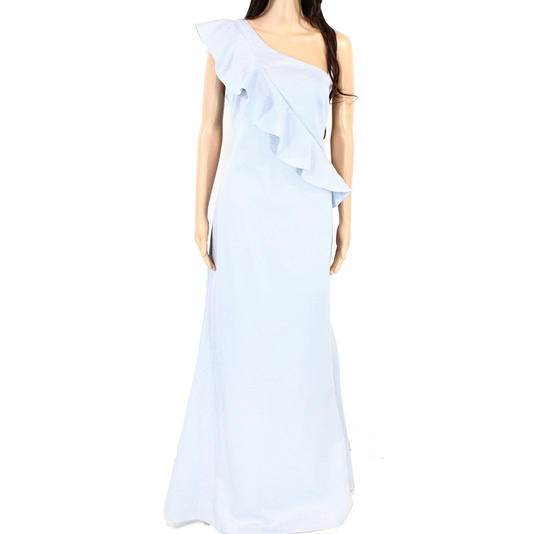 jessica howard ruffled one shoulder gown