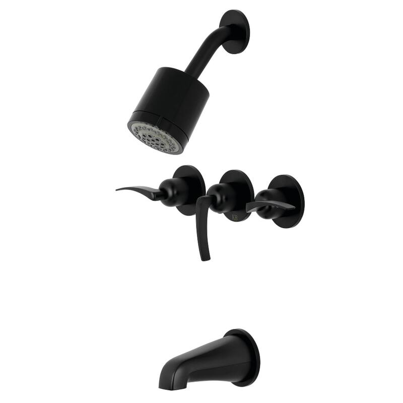 Kingston Brass Centurion Three-Handle Tub and Shower Faucet