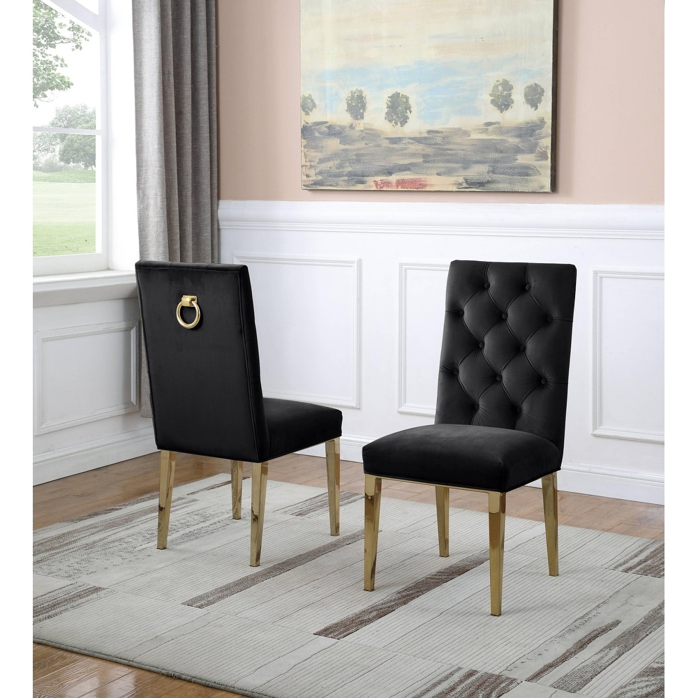 Black Gold Finish Dining Chairs Bed Bath Beyond