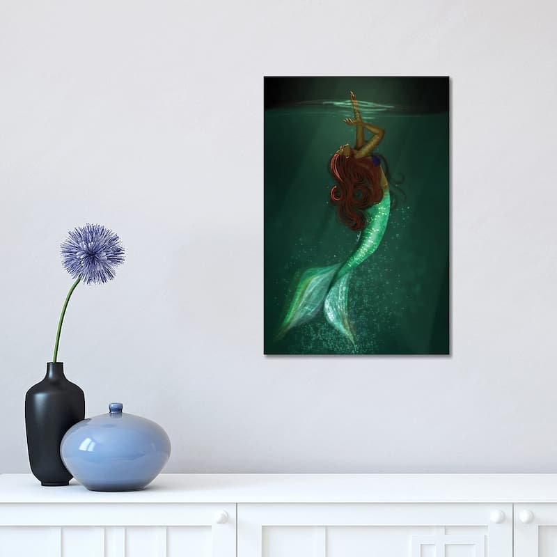 iCanvas "Black Girls Can Be Mermaids Too" by DeeLashee Artistry Canvas Print - 18x12x1.5