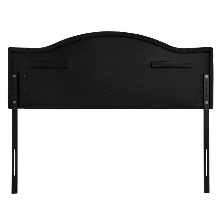 Queen Size Nailhead Tufted Headboard - Height Adjustable with 12 Positions, Metal Legs, Wall Mount Compatible, Headboard Only