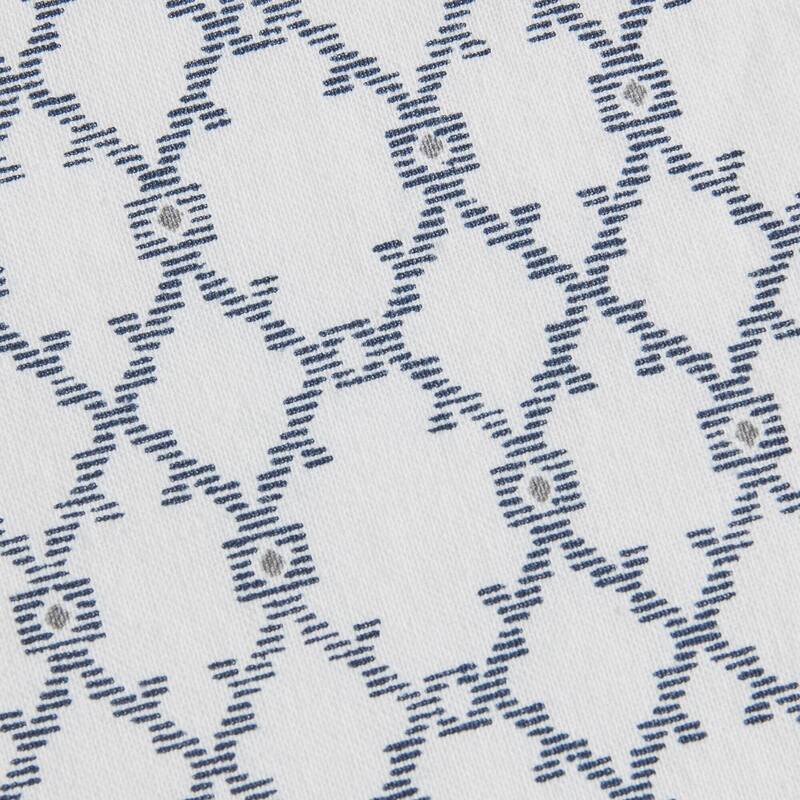 INK+IVY Imani Cotton Printed Shower Curtain with Chenille