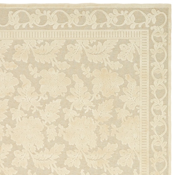 Martha Stewart By Safavieh Handmade Peony Damask Viscose Rug Overstock 7877636 8 X 11 2 Light Brown