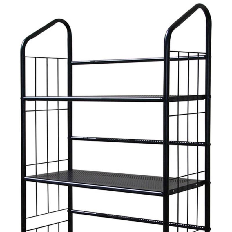 64" Tall 5-Tier Corner Metal Bookcase / Book Shelf