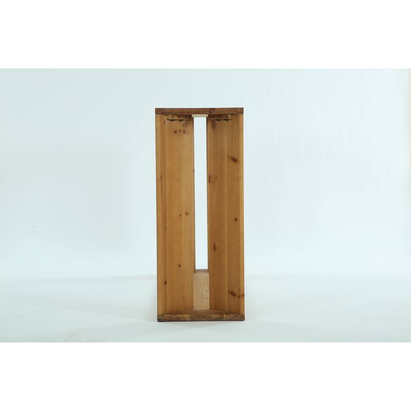 2 Tier Solid Wood Console Table for Living Room