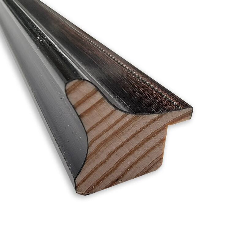 Salon Scoop Non-Beveled Wood Framed Wall Mirror