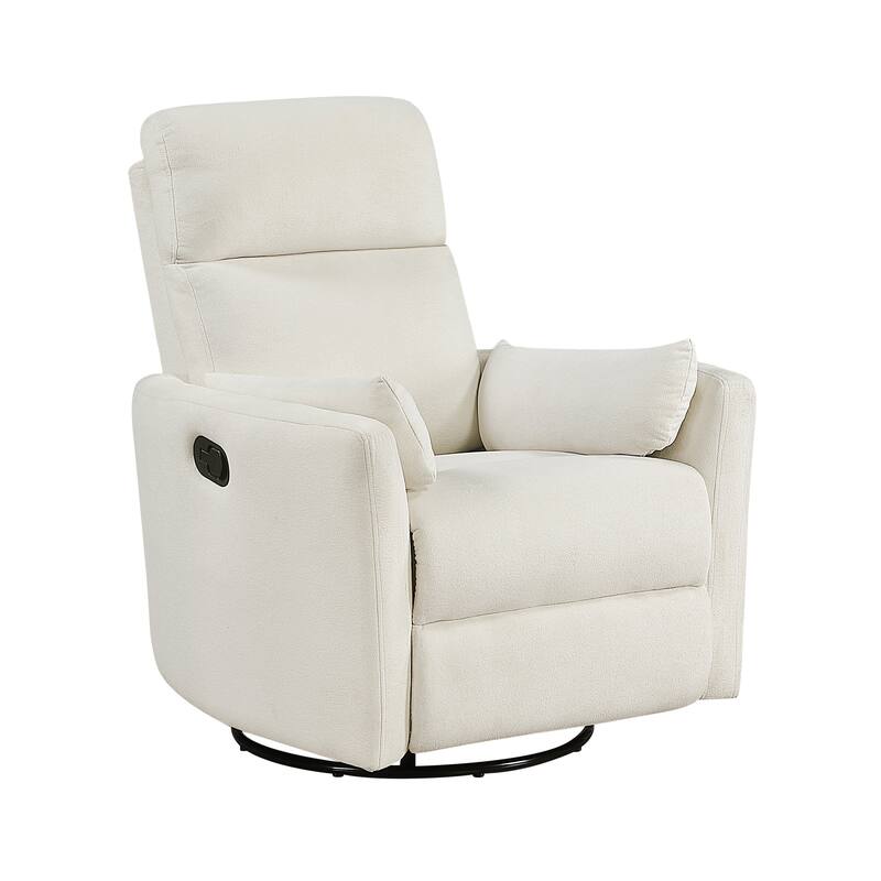Fremont & Park Lennon 35" Microfiber Manual Swivel Glider Recliner - Removable Back - Beige