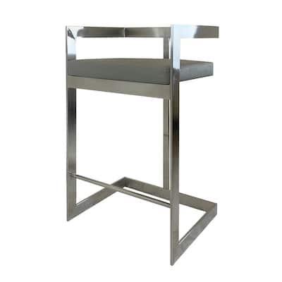 Bar Chair, 26" with PU cushion and Stainless Steel Base