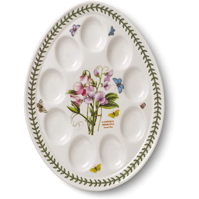 Portmeirion Botanic Garden Devilled Egg Plate Sweet Pea - 12 inch - 12 inch