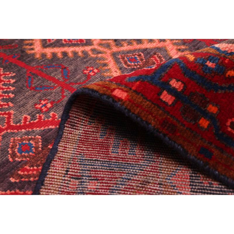 ECARPETGALLERY Hand-knotted Andelz Dark Navy, Red Wool Rug - 3'10 x 10'7
