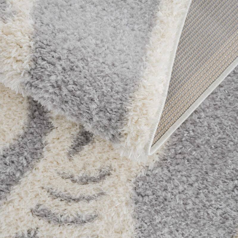 Hauteloom Cansu Living Room, Bedroom Area Rug - Contemporary - Plush Pile - Black - 2' x 3'