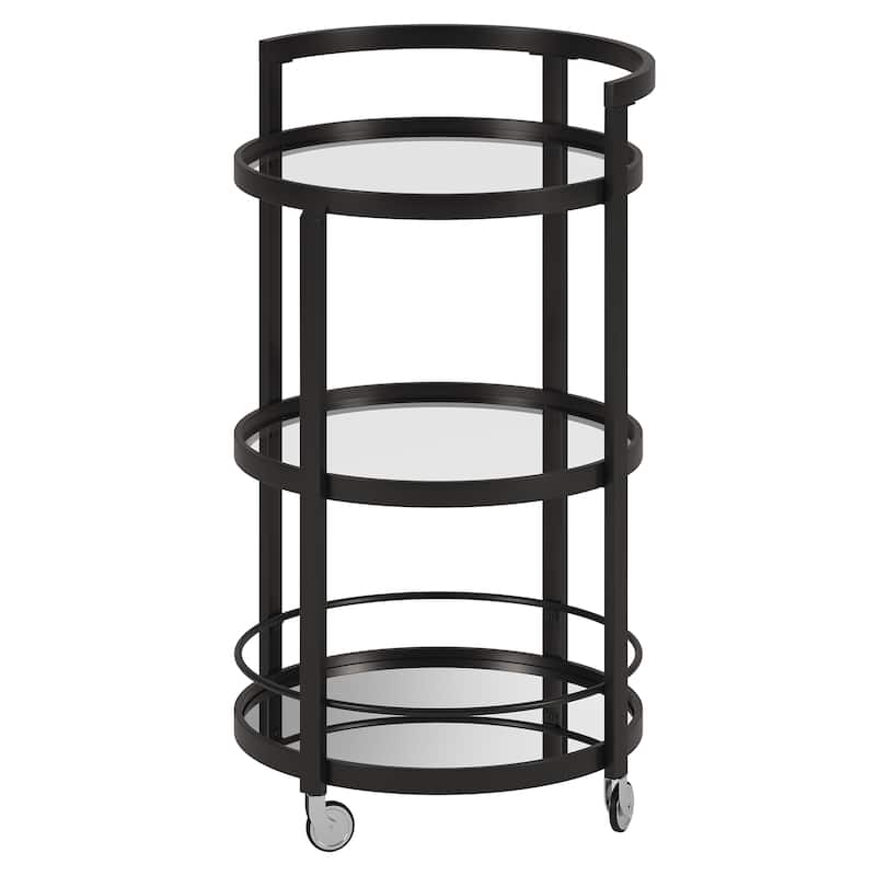 Hause 21" Wide Round Bar Cart - 21" Wide