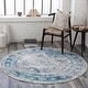 preview thumbnail 38 of 46, Livabliss Evry Vintage Heriz Area Rug Sky Blue - 5'3" Round