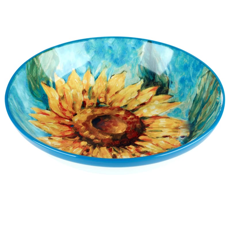 Certified International Golden Sunflowers Serving Bowl - 13" Diam x 3"
