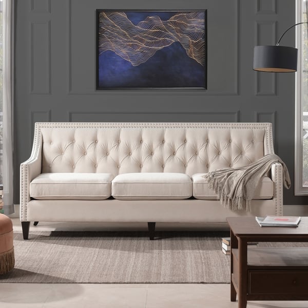 slide 2 of 25, Copper Grove Mila Tufted Sofa with Nailhead Accents