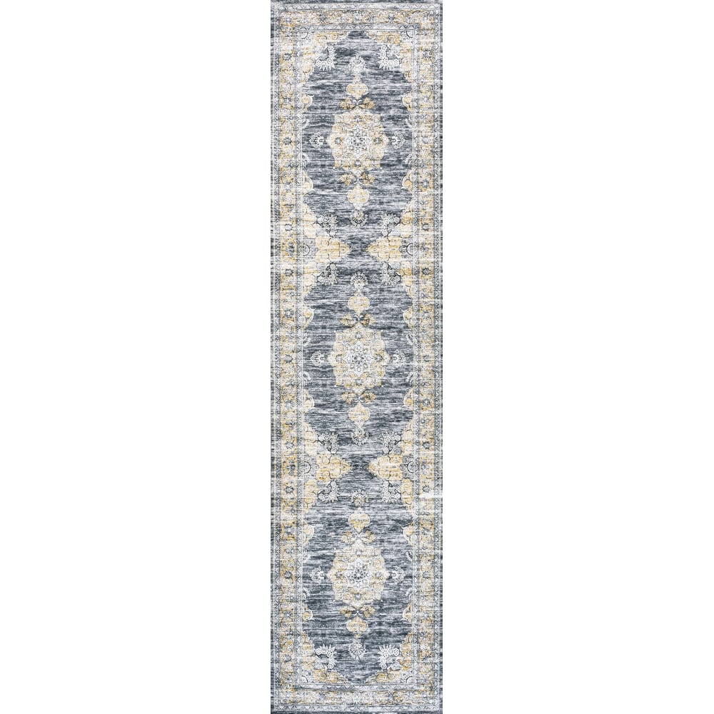 JONATHAN Y Wincer Bohemian Distressed Chenille Machine-Washable Area Rug