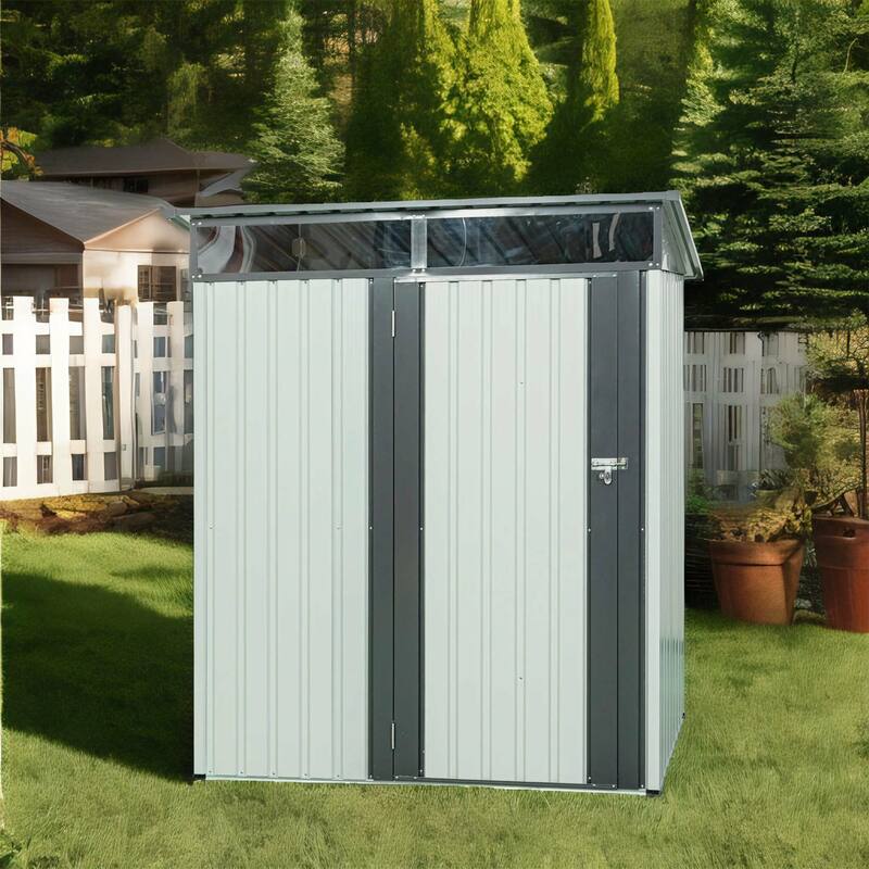 5FT x 3FT Outdoor Metal Storage Shed Transparent Plate
