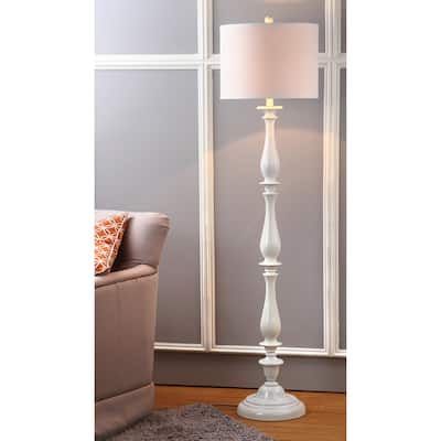 SAFAVIEH Lighting 62-inch Bessie Candlestick White Floor Lamp - 15"x15"x62"