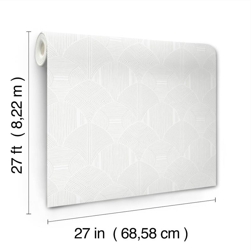 A-Street Prints Meyberg Silver Geometric Wallpaper