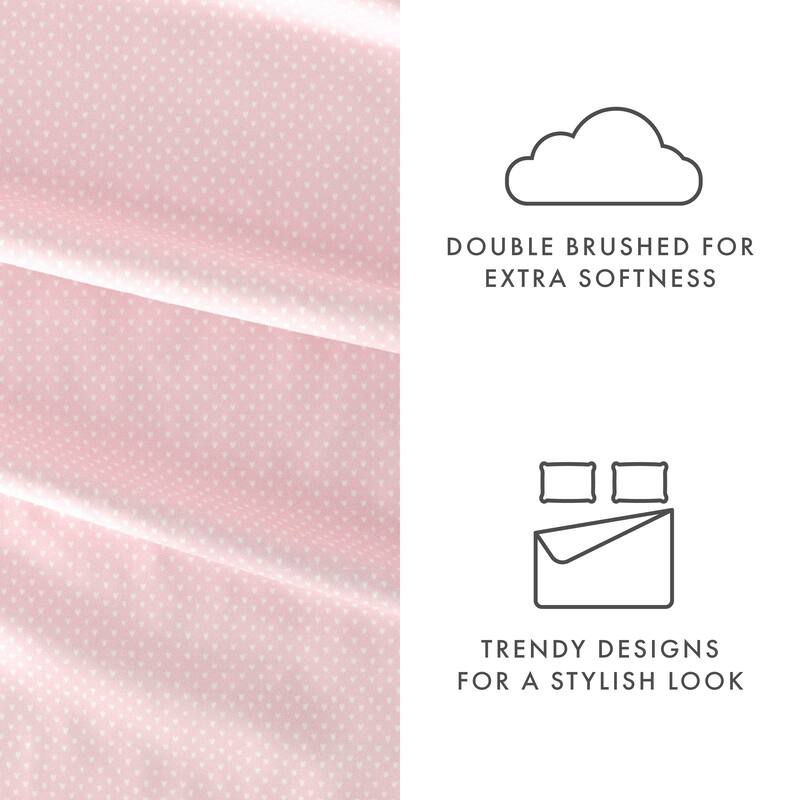 My Heart Pattern 4 Piece Deep Pocket Bed Sheet Set