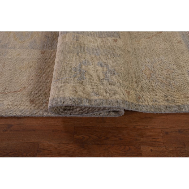 Vegetable Dye Oushak Turkish Rug Hand-Knotted Wool Carpet - 8'9" x 11'8"