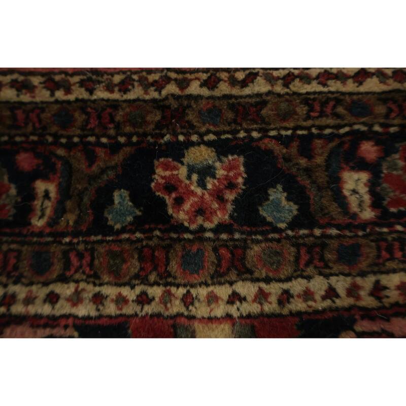 Hand Knotted Oriental 100% Wool Carpet Traditional Floral Red Sarouk Area Rug - 4' 10'' X 3' 4''